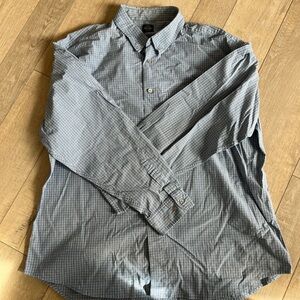 Dockers Stretch Men's Blue Plaid Button Down Shirt